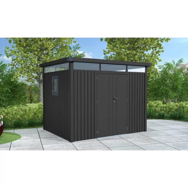 Plechový domek LANITPLAST MARBURG 108 ANTRACIT LG4018