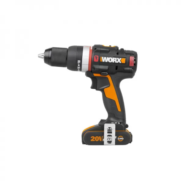 Aku vrtačka s příklepem 20V 2x2,0Ah Worx Orange WX-JCR