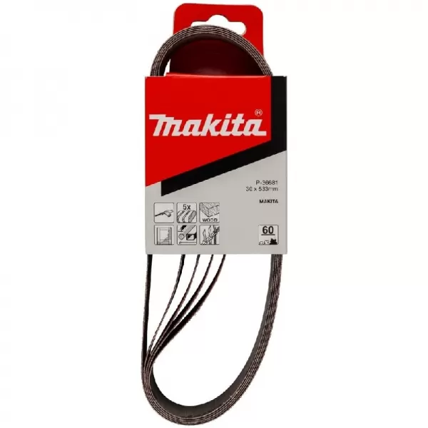 Brusný pás 30x530mm K60 5ks Makita P-36681