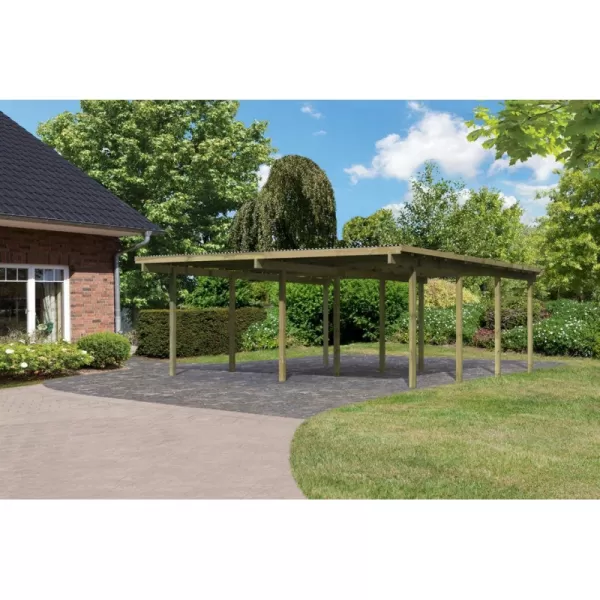 Dvojitý carport KARIBU ECO 2A 62041 LG1880