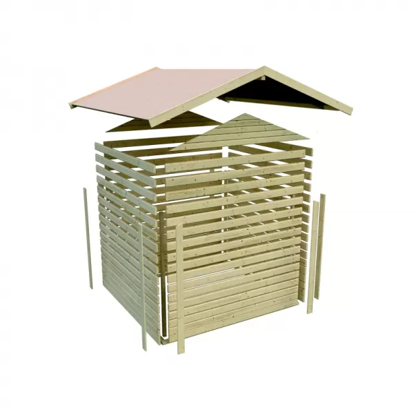 Dřevěný domek KARIBU AMBERG 2 (82971) natur LG1754