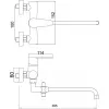 Paneláková baterie bez sprchy 100 mm Titania Fresh chrom Novaservis 96037/1,0