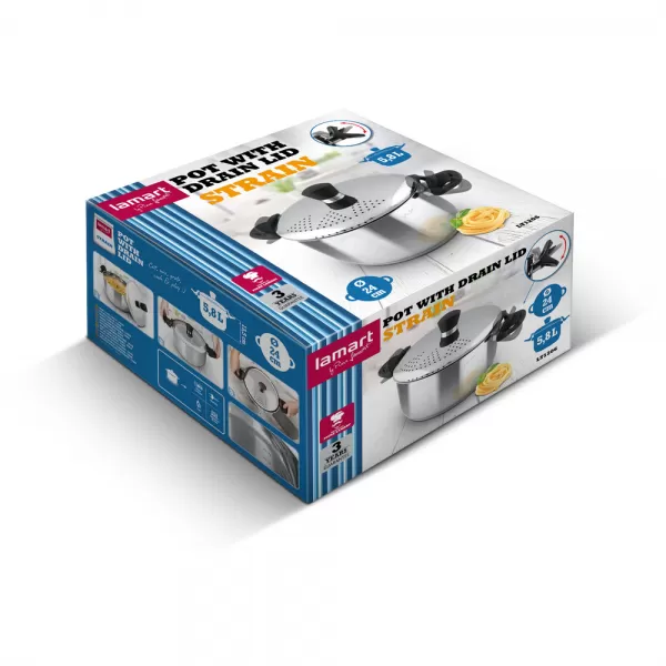 Hrnec s cedící poklicí STRAIN LAMART LT1206