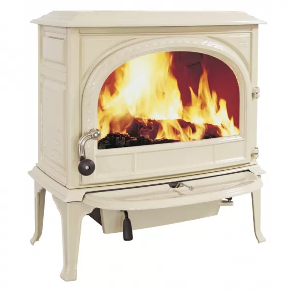 Krbová kamna smalt slonová kost, dvířka bez ozdobných příček Jotul F 400 ECO SE IVE