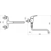 Paneláková baterie bez příslušenství 100 mm Titania Iris chr Novaservis 92073/1,0