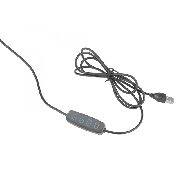 Lampa stolní s lupou USB napájení 2400lm 3 barvy Extol Light 43160