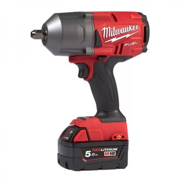 Aku rázový utahovák s aretačním čepem M18 FUEL™ 1/2” 18V/2x5,0Ah Milwaukee M18FHIWP12-502X