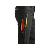 Kalhoty Canis CXS AKRON, softshell, černé s HV žluto/oranžovými doplňky