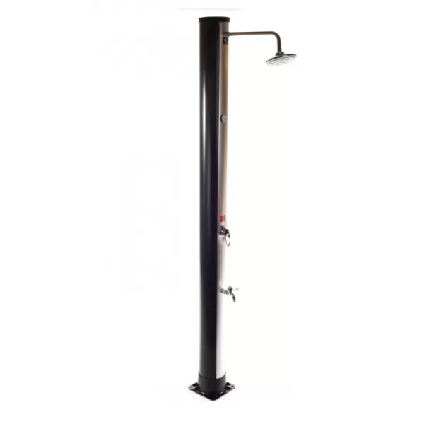 Solární sprcha vč. teploměru s dlouhou hlavicí Hawaj Uno 38 l černo-stříbrná 70556003