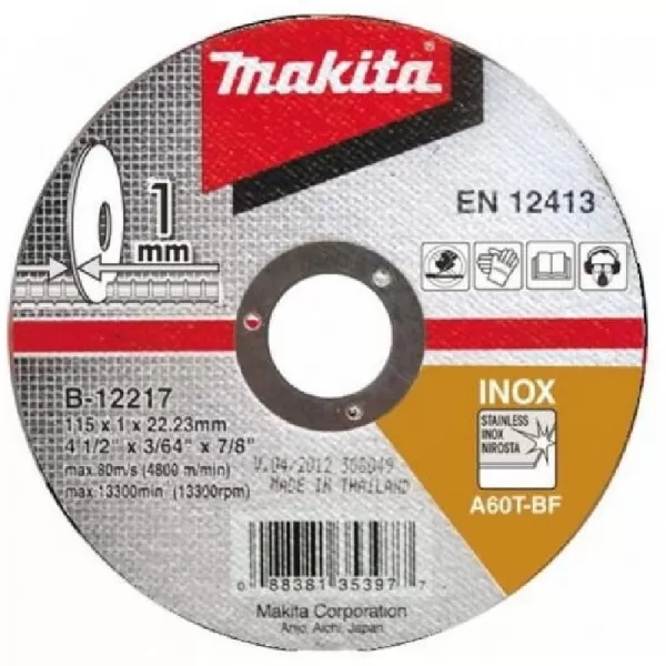 Nerezový rezací kotúč 125x1,2x22,23mm Makita B-64593