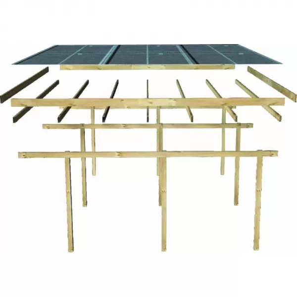 Dvojitý carport KARIBU ECO 2A 62041 LG1880