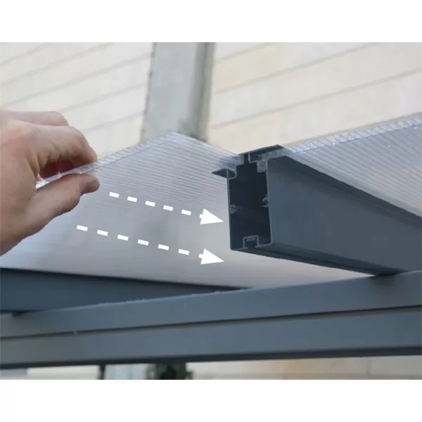 Hliníková (montovaná) pergola Palram Sierra 3000 antracit 3 x 3