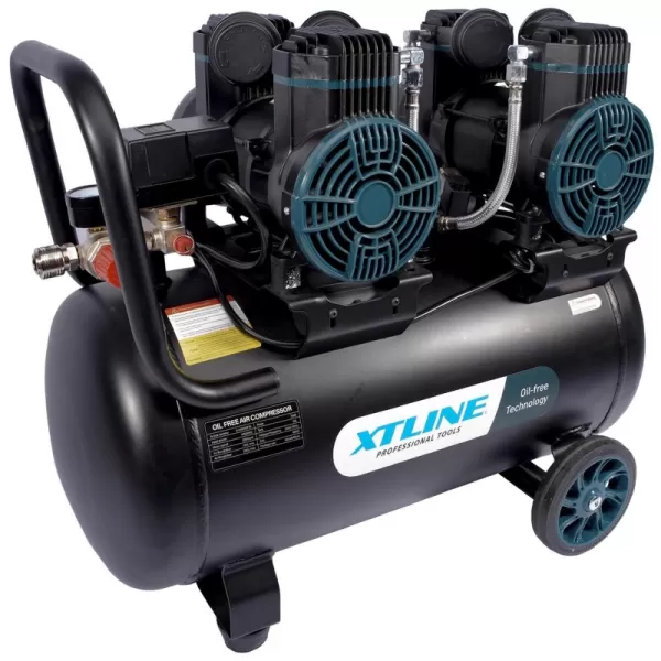 Kompresor bezolejový 2x1450 W, 50 l Xtline XT2050