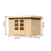 Dřevěný domek KARIBU ASKOLA 4 (73061) natur LG1708