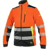 Bunda Canis CXS BENSON, výstražná, softshell, oranžovo-černá