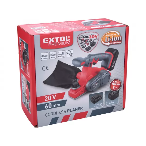 Aku hoblík SHARE 20V Extol Premium 8891830