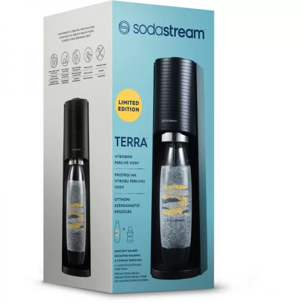 Výrobník perlivé vody Tonik Megapack Sodastream Terra Black