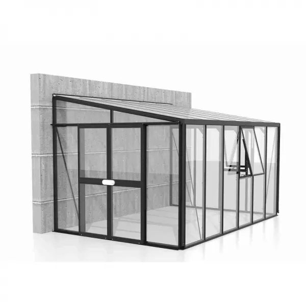 Skleník VITAVIA ATHENA 10200 sklo 3 mm + PC 10 mm černý LG3837