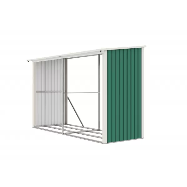 Přístřešek na dřevo G21 WOH 682 - 302 x 119 cm, zelený