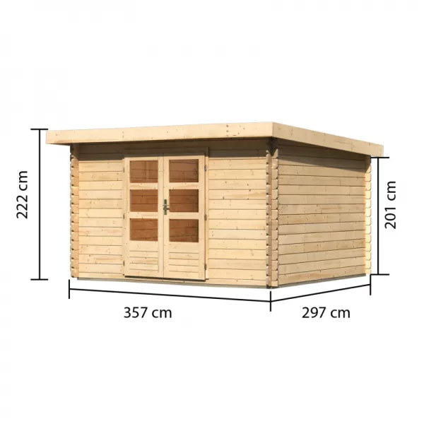 Dřevěný domek KARIBU BASTRUP 7 (73306) natur LG2843
