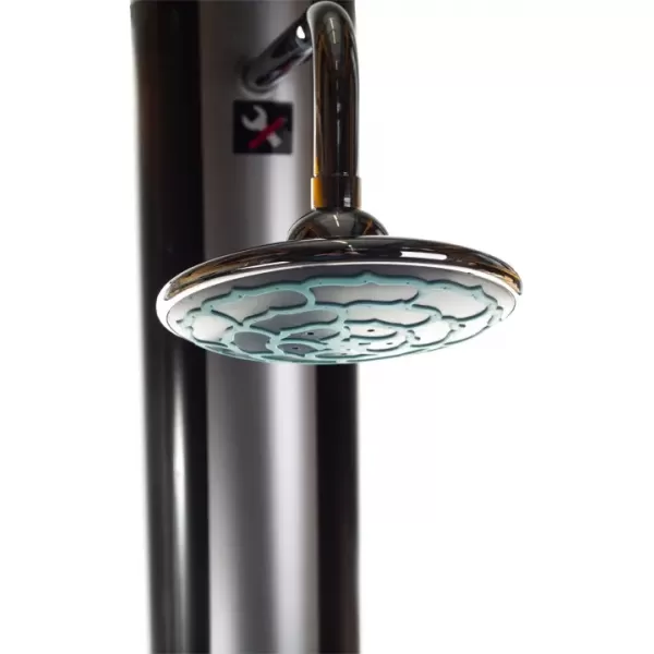 Solární sprcha vč. teploměru s dlouhou hlavicí Hawaj Uno 38 l černo-stříbrná 70556003