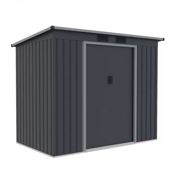 Plechový domek LANITPLAST HALLE 74 ANTRACIT LG4023