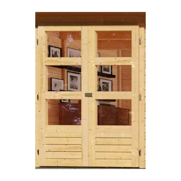 Dřevěný domek KARIBU KERKO 5 + přístavek 280 cm (9199) natur LG2989