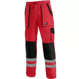 Kalhoty Canis CXS LUXY BRIGHT, pánské, červeno-černé