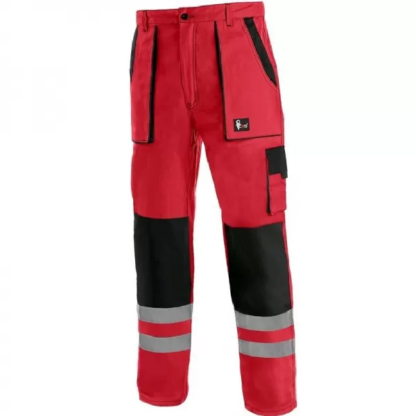 Kalhoty Canis CXS LUXY BRIGHT, pánské, červeno-černé