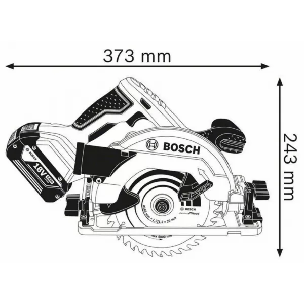 Aku okružná píla bez akumulátora Bosch GKS 18V-57 G 0.601.6A2.101