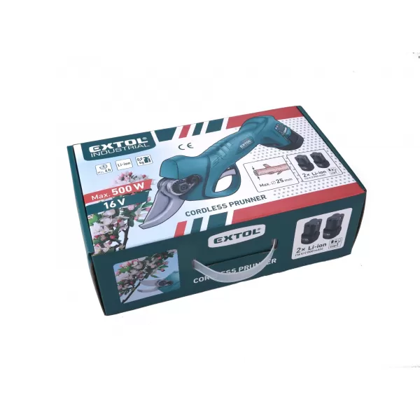 Akumulátorové záhradné nožnice 16V 2x2,0Ah EXTOL INDUSTRIAL 8791580