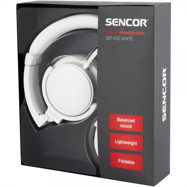 Sluchátka přes hlavu SENCOR SEP 432 WHITE