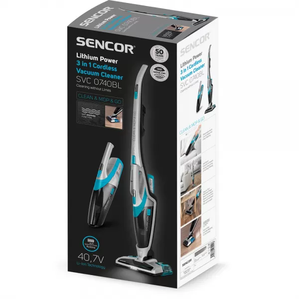 Tyčový vysavač 3 v 1 SENCOR SVC 0740BL-EUE3