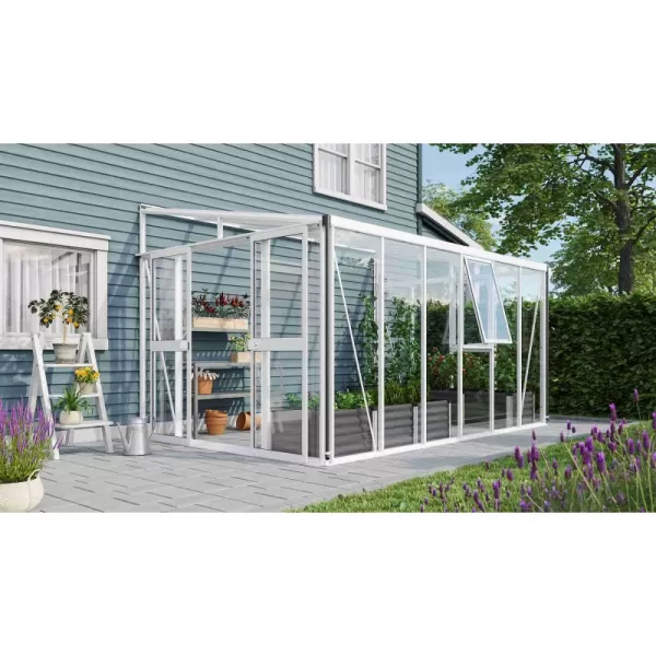 Skleník VITAVIA ATHENA 10200 sklo 3 mm + PC 10 mm bílý LG3838