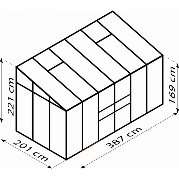 Skleník VITAVIA IDA 7800 PC 4 mm stříbrný LG301