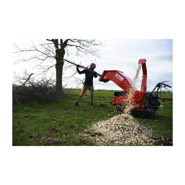 Benzinový drtič dřeva s pásovým pojezdem GTM MSGTS1305RG15