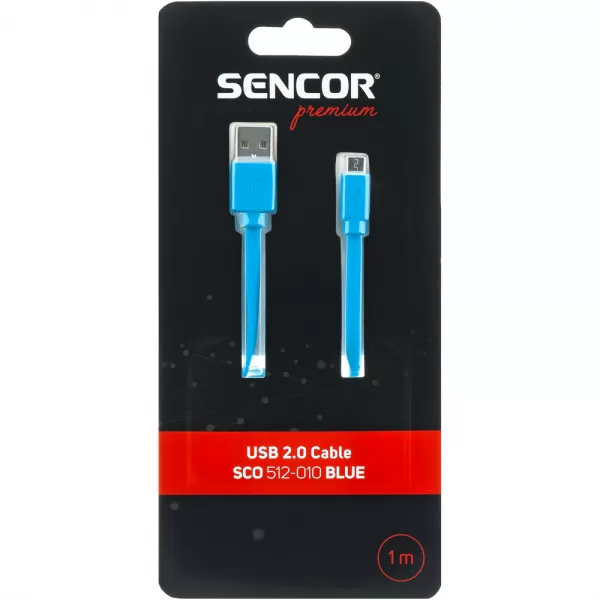 Micro-USB kábel MODRÝ USB A/M-Micro B SENCOR SCO 512-010