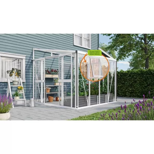 Skleník VITAVIA ATHENA 7000 sklo 3 mm + PC 10 mm bílý LG3832