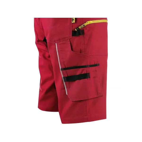 Kraťasy Canis CXS STRETCH pánské, červeno-černé