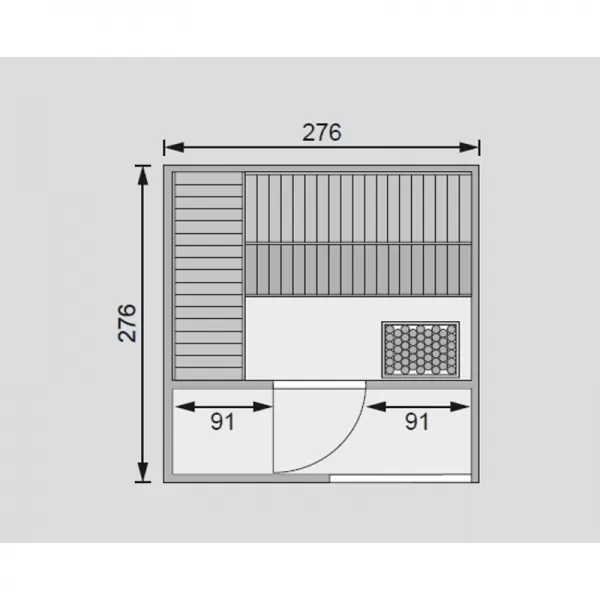 Finská sauna KARIBU CUBEN (80796) s předsíní LG1932