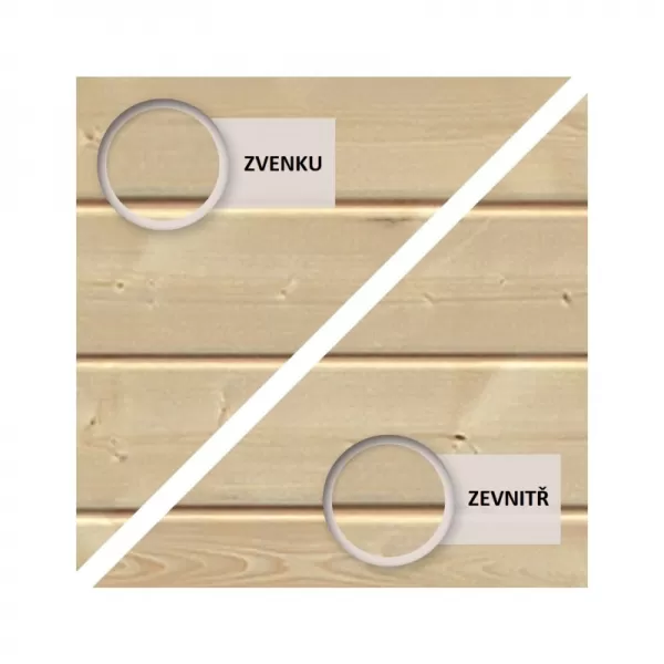 Dřevěný domek KARIBU AMBERG 4 (82973) natur LG1705