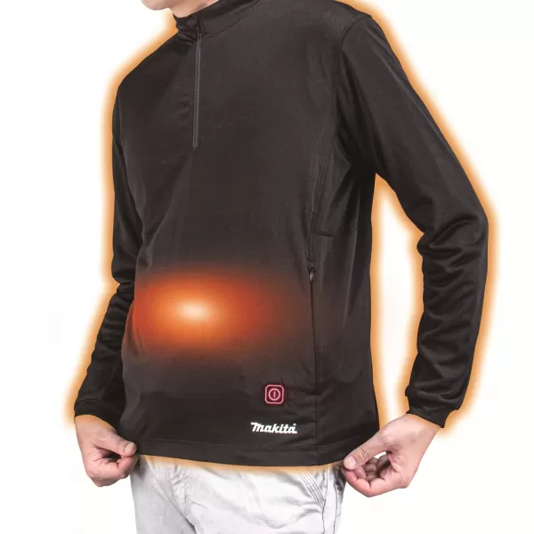 Mikina s vyhříváním na zip XXL Li-ion LXT 14,4V/18V bez aku Makita DCX201C2XL