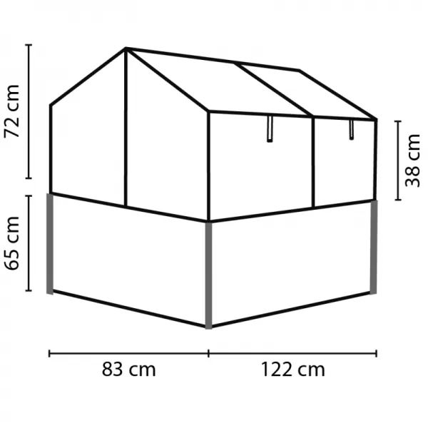 Vyvýšený záhon s pařeništěm GAIA JUMBO PC 4 mm stříbrný VITAVIA LG3733