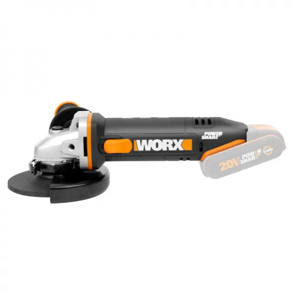 Akumulátorová uhlová brúska 20V bez akumulátora 125mm Worx Orange WX803.9