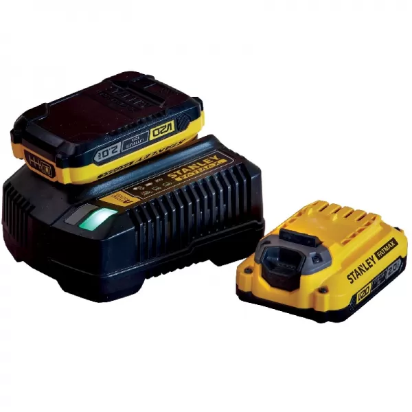 Batéria V20 18V 2x2,0Ah a nabíjačka 2A Stanley FatMax SFMCB12D2