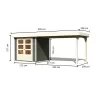 Dřevěný domek KARIBU ASKOLA 2 + přístavek 280 cm (82907) šedý LG1767