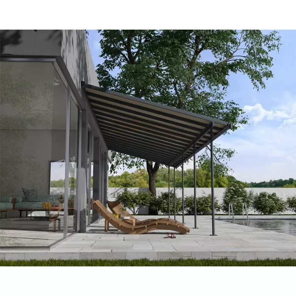 Hliníková (montovaná) pergola Palram Capri 4200 antracit 3 x 4,25