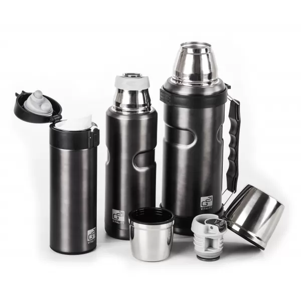 Termoláhev G21 na pití, 500 ml, khaki šedá