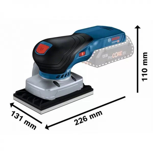 Aku vibrační bruska 18V bez aku Bosch GSS 18V-13 06019L0100