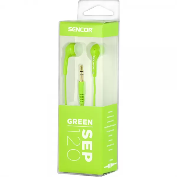 Sluchátka do uší SENCOR SEP 120 GREEN